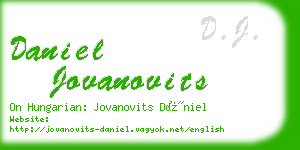 daniel jovanovits business card